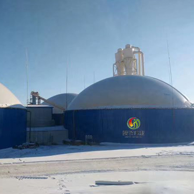 El tanque de almacenamiento del biogás de la planta de embotellamiento del biogás de la planta del biogás del globo