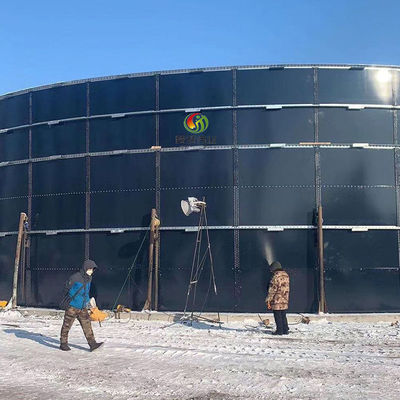 Producción energética del biogás de la planta del biogás de las aguas residuales en planta fija del biogás