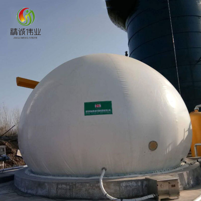 Soporte de biogás de doble membrana resistente a los rayos UV para reacción anaeróbica de gas de almacenamiento