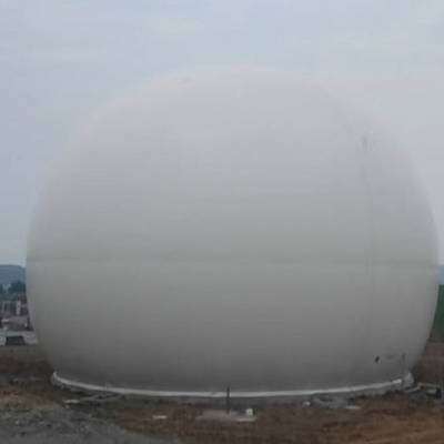Soporte de biogás de doble membrana resistente a los rayos UV para reacción anaeróbica de gas de almacenamiento