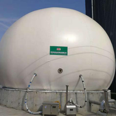 El tanque de almacenamiento de gasolina anaerobio de la membrana del doble del tenedor de gas del biogás de la reacción PDFE